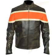 Biker Leather Jacket Men – Men’s Biker Leather Jacket in Black