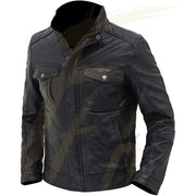 Black Lovers Formal Lambskin Leather Jacket for Men