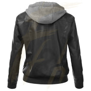 Fantastic Dual Look Lambskin Leather Jacket for women with Detachable Hood