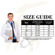 Lab Coat Men - Doctor Coat with 3 Pockets