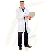 Lab Coat Men - Doctor Coat with 3 Pockets