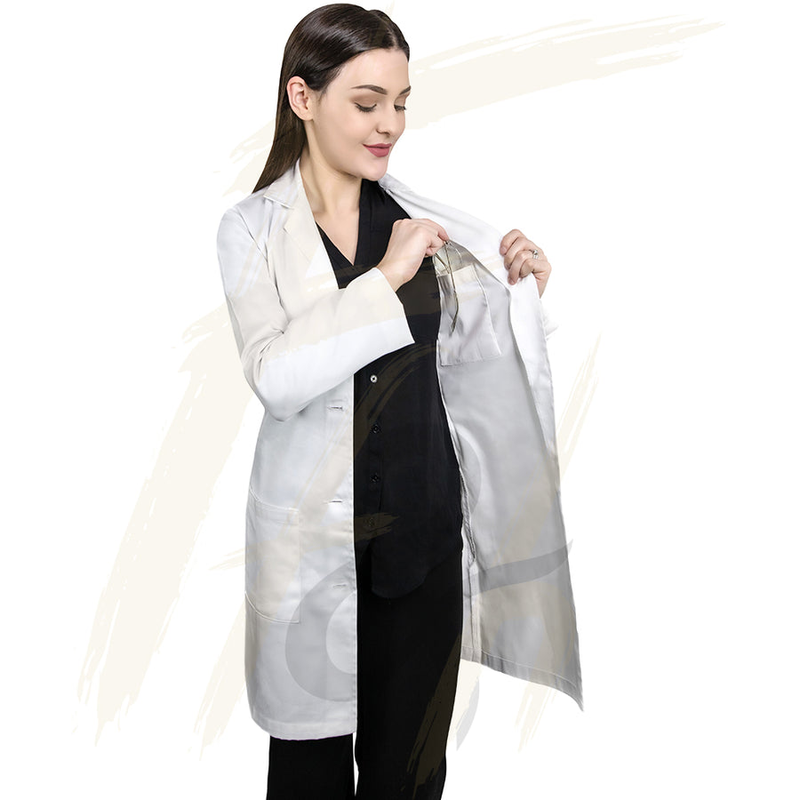 Elevar Deals Professional Lab Coat Women - Doctor Coat with 3 Pockets - Women Lab Coat with 34 Inch Length