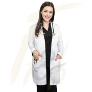 Elevar Deals Professional Lab Coat Women - Doctor Coat with 3 Pockets - Women Lab Coat with 34 Inch Length