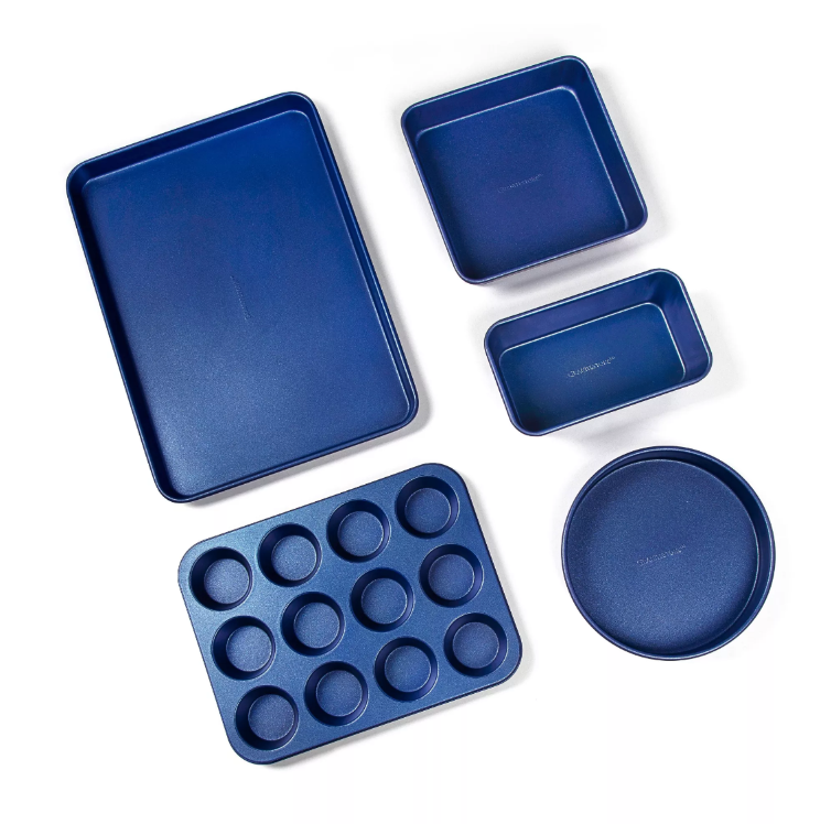 Granitestone Diamond Pro 5-Piece Bakeware Set in Blue