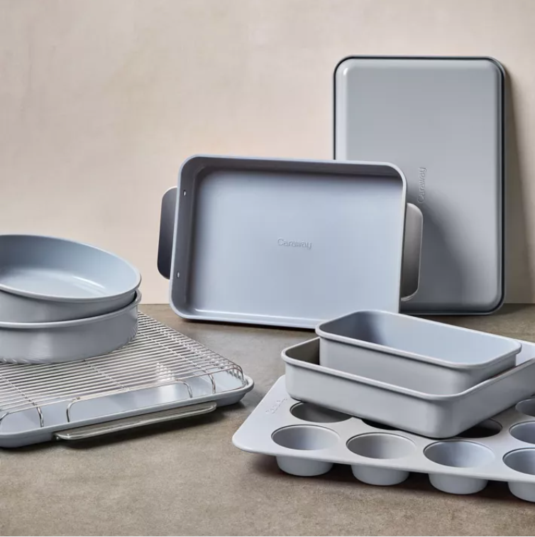 Caraway® Ceramic Nonstick 11-Piece Bakeware Set in Grey