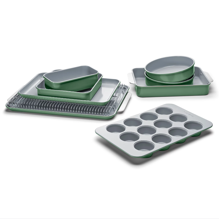 Caraway® Ceramic Nonstick 11-Piece Bakeware Set in Sage