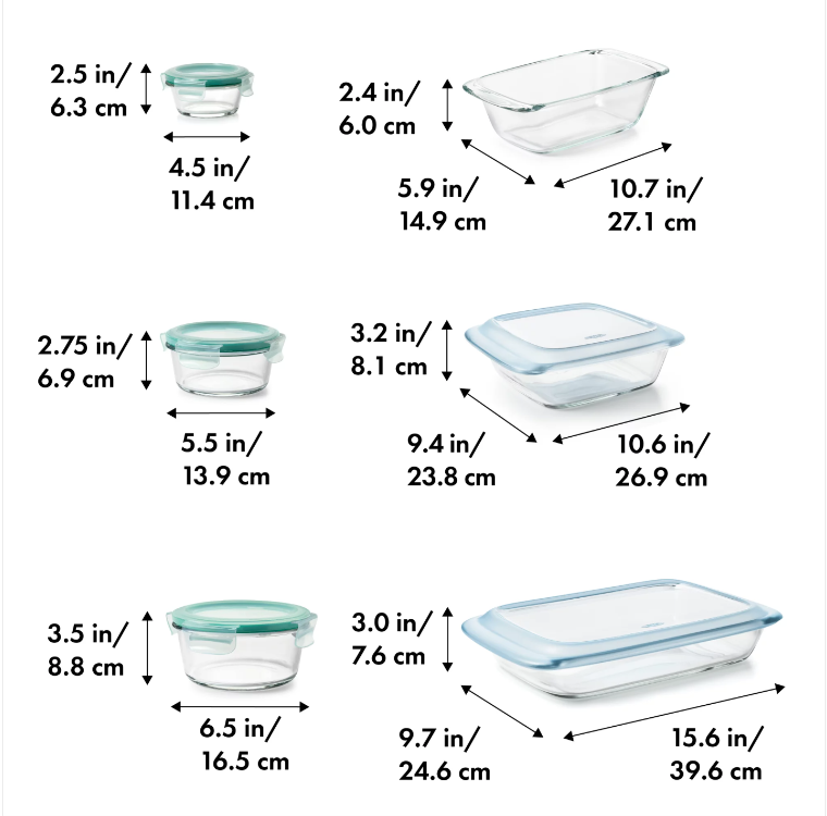 OXO Good Grips® 14-Piece Glass Baking Dish Set with Lids