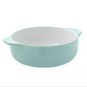 KitchenAid® 8-Inch Round 2.5-Quart Vitrified Stoneware Casserole Baker in Aqua