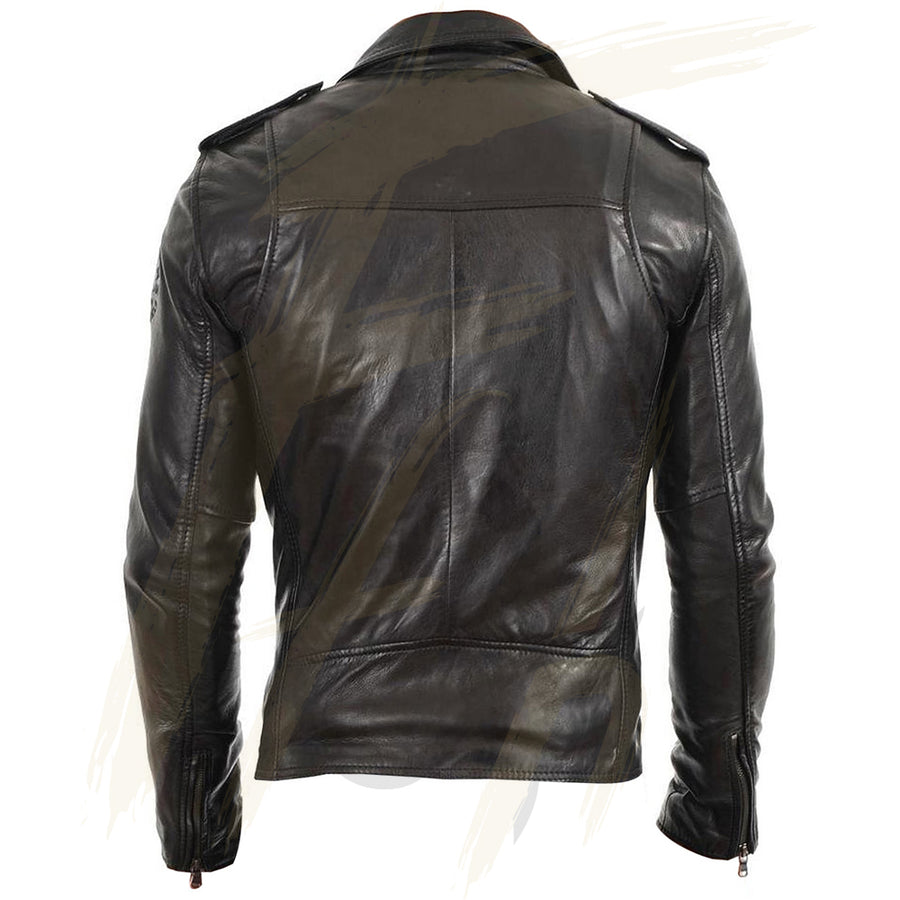 Stylo Black Designer Leather Jacket for men