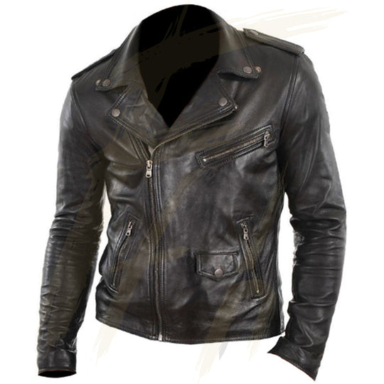 Stylo Black Designer Leather Jacket for men